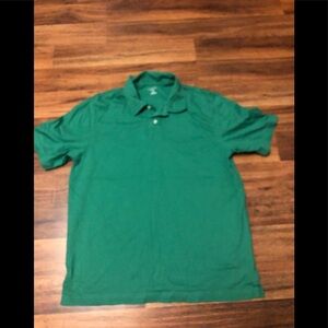 LANDS END men short sleeve polo shirt green/size M